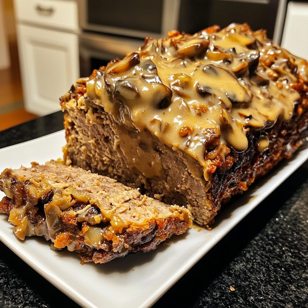 Vegetarian Nut Roast with Mushroom Cream Sauce