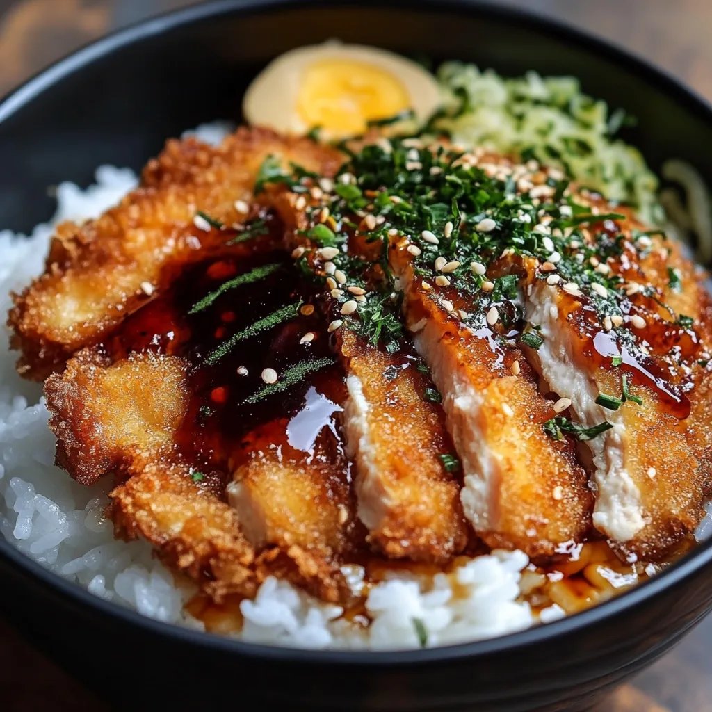 Crispy Japanese Katsu Bowls w/ Tonkatsu Sauce