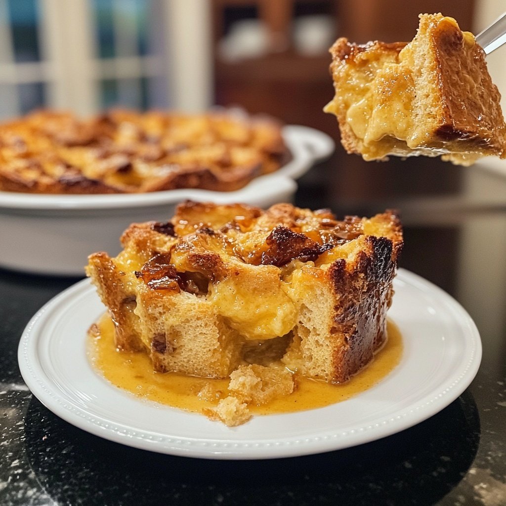Bread Pudding with Butter Rum Sauce