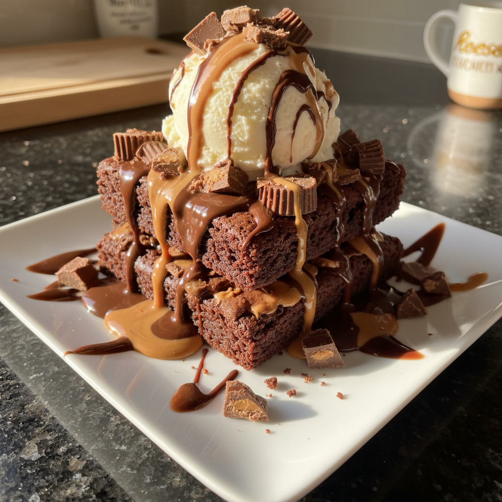 Reese's Brownie Sundae Delight
