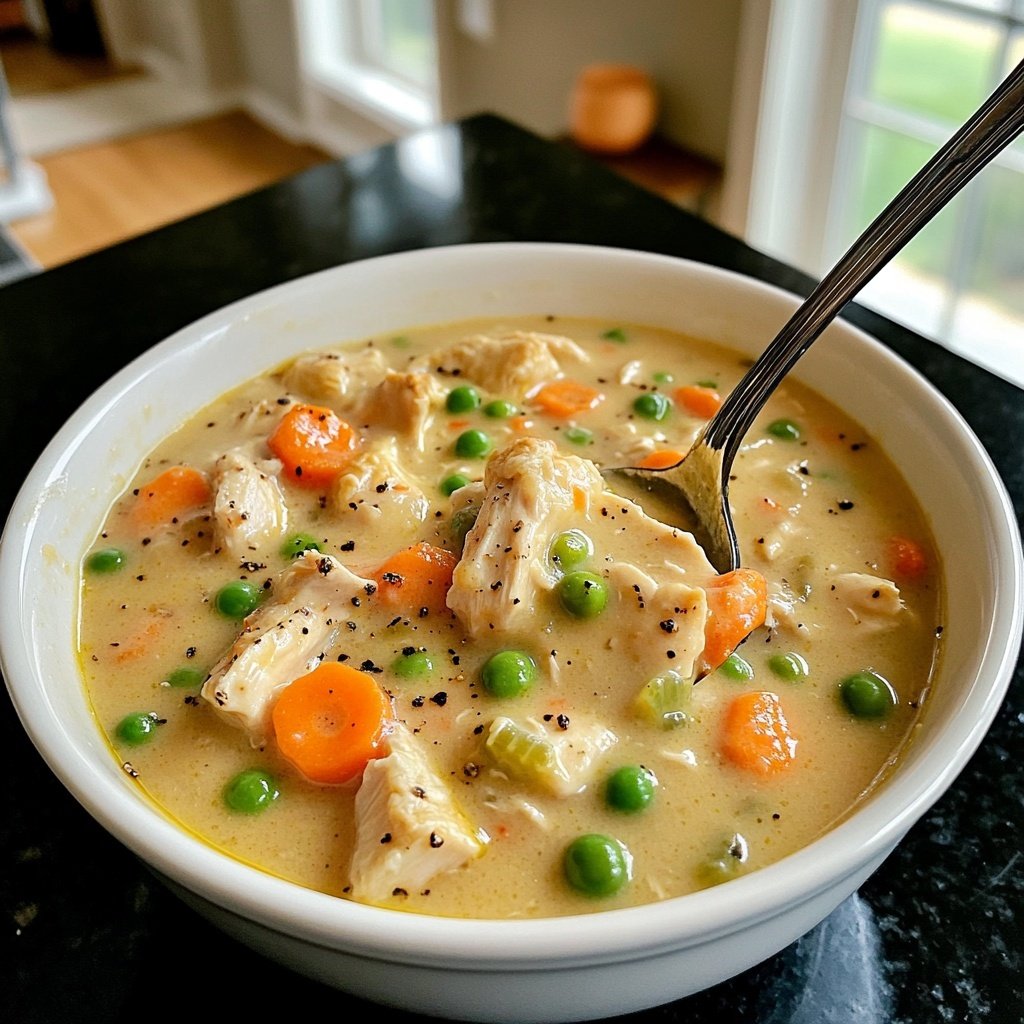 Slow Cooker Chicken Pot Pie Soup