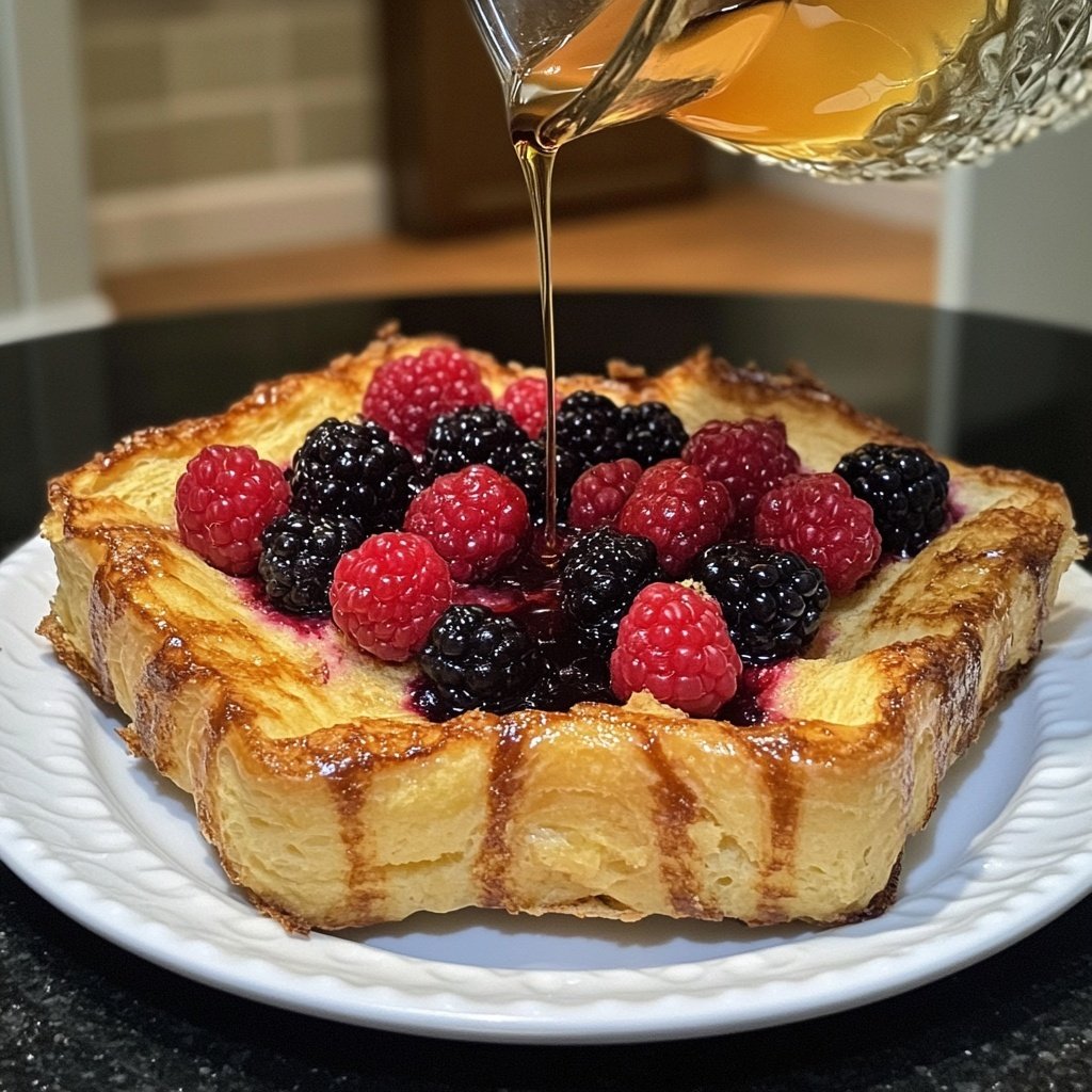 Festive Berry Croissant French Toast Bake​
