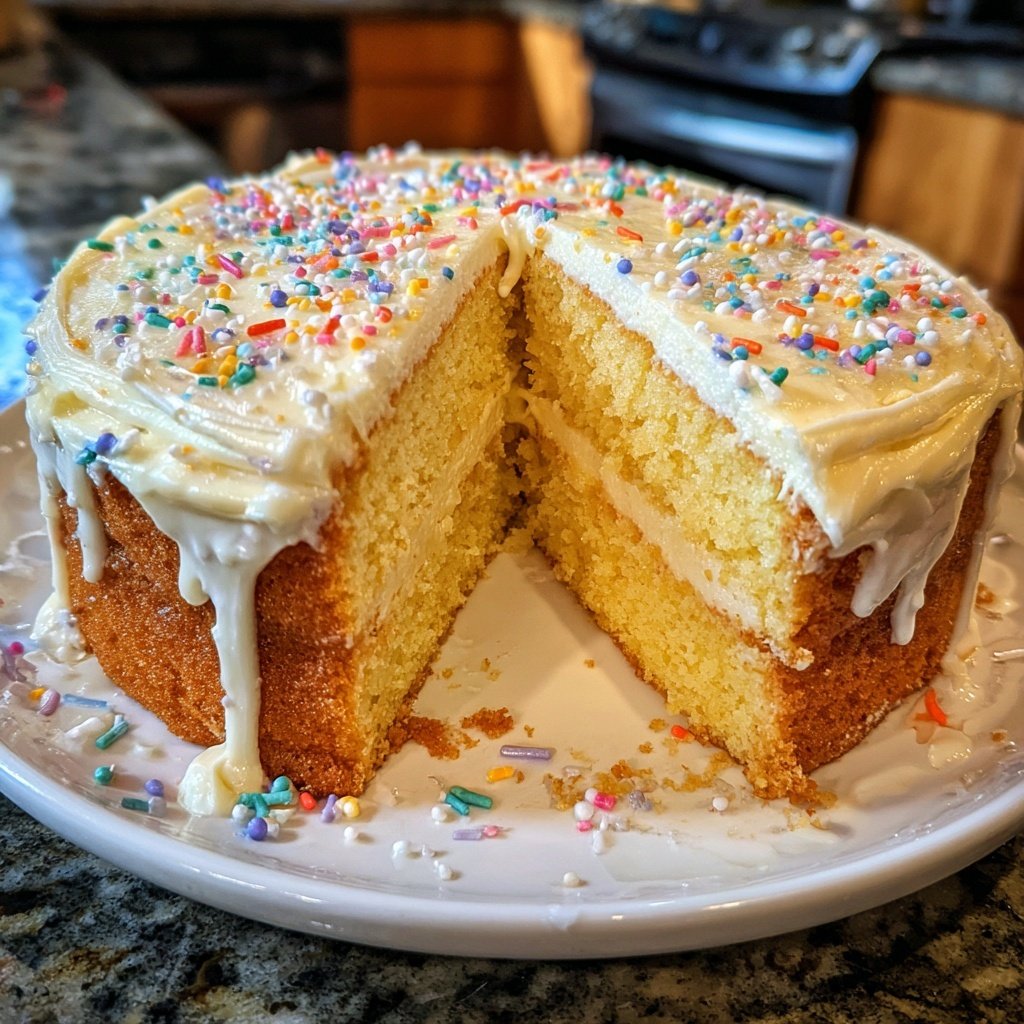 The VERY BEST Homemade Vanilla Cake
