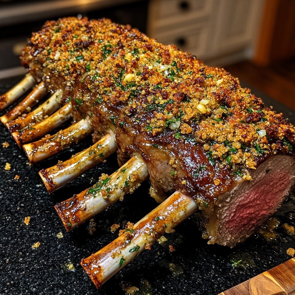 Garlic Herb-Crusted East Coast Rack Lamb