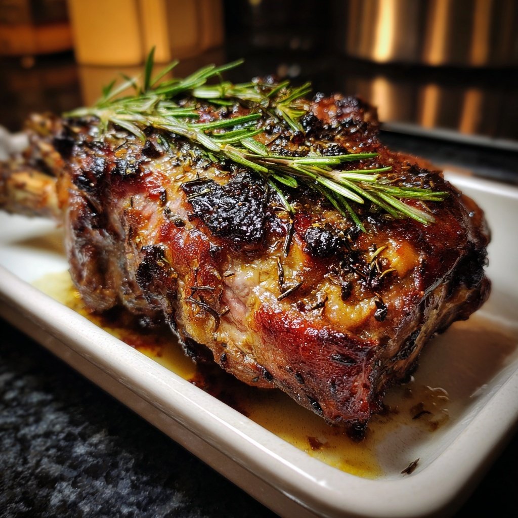 Roast Lamb with Rosemary Jus