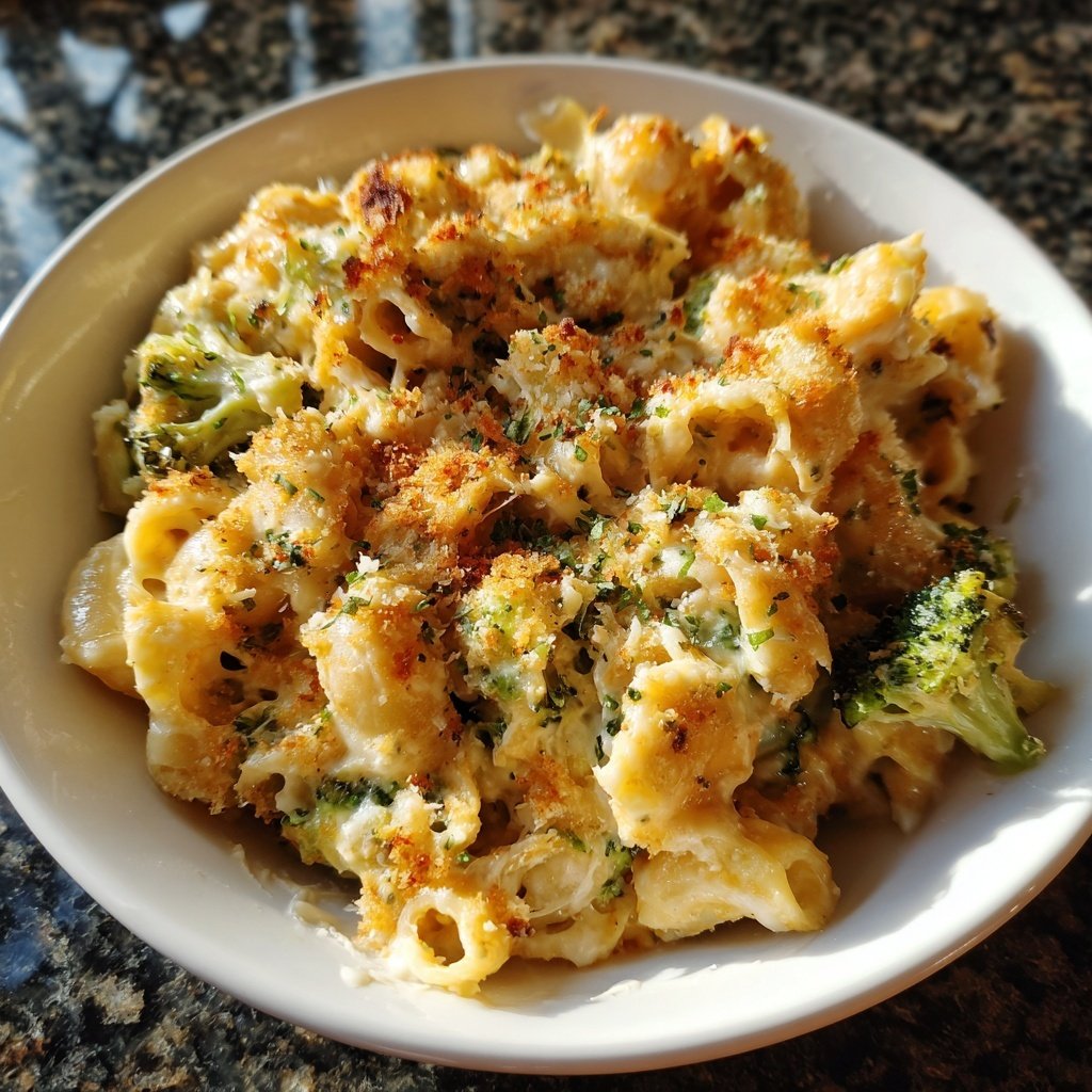 Creamy Cashew Broccoli Mac Cheese