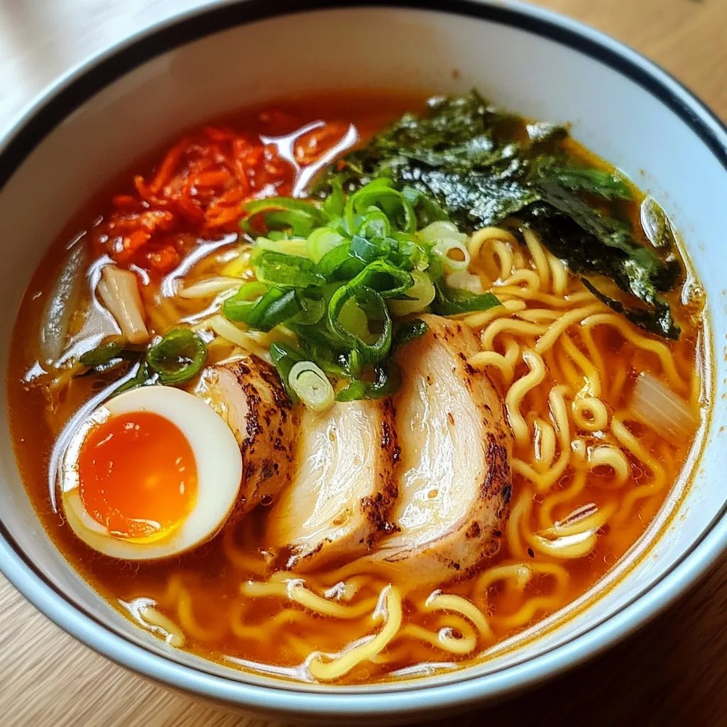 Spicy Chicken Ramen Noodle Soup