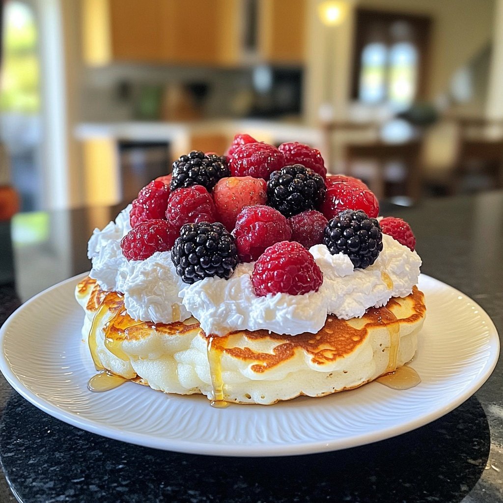 Sweet Coconut Cream Pancakes