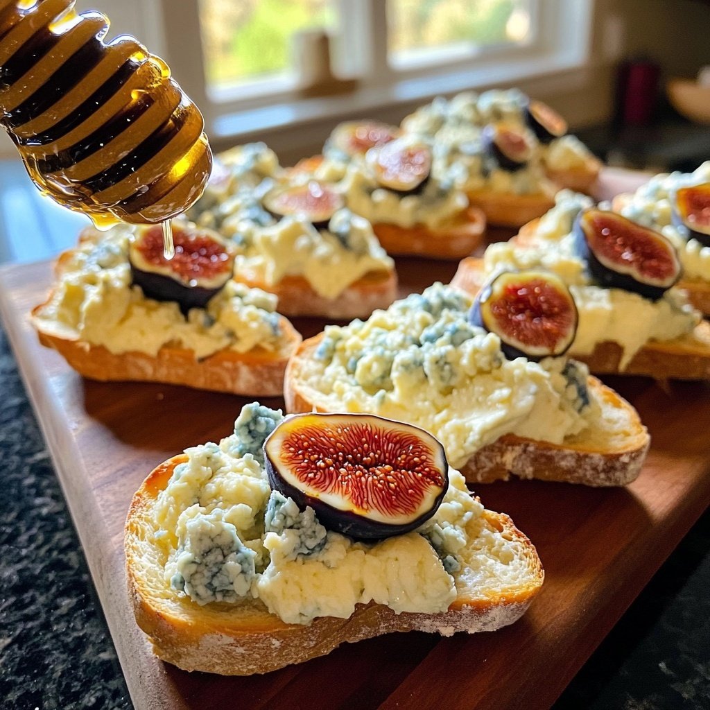 Fig Blue Cheese Crostini