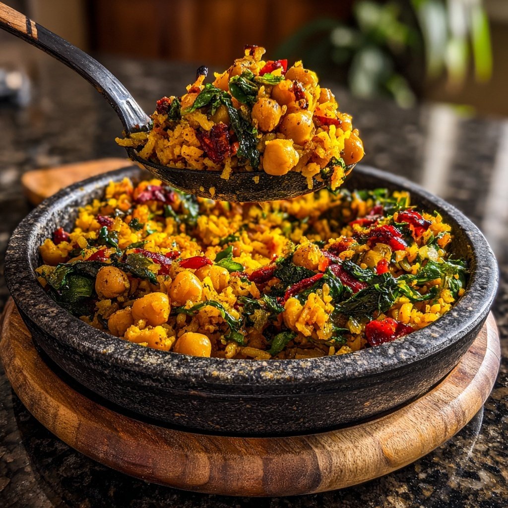 Chickpeas Sofrito Arroz Gandules Rice