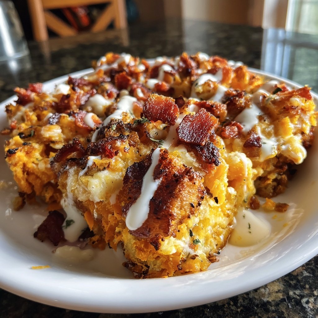 Chicken Bacon Ranch Sweet Potato