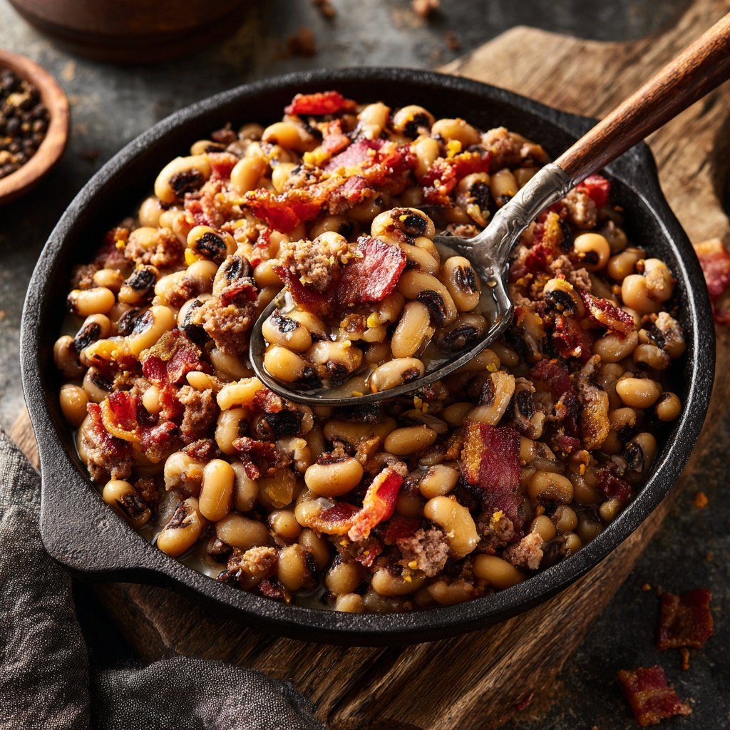 Black-Eyed Peas with Bacon Sausage