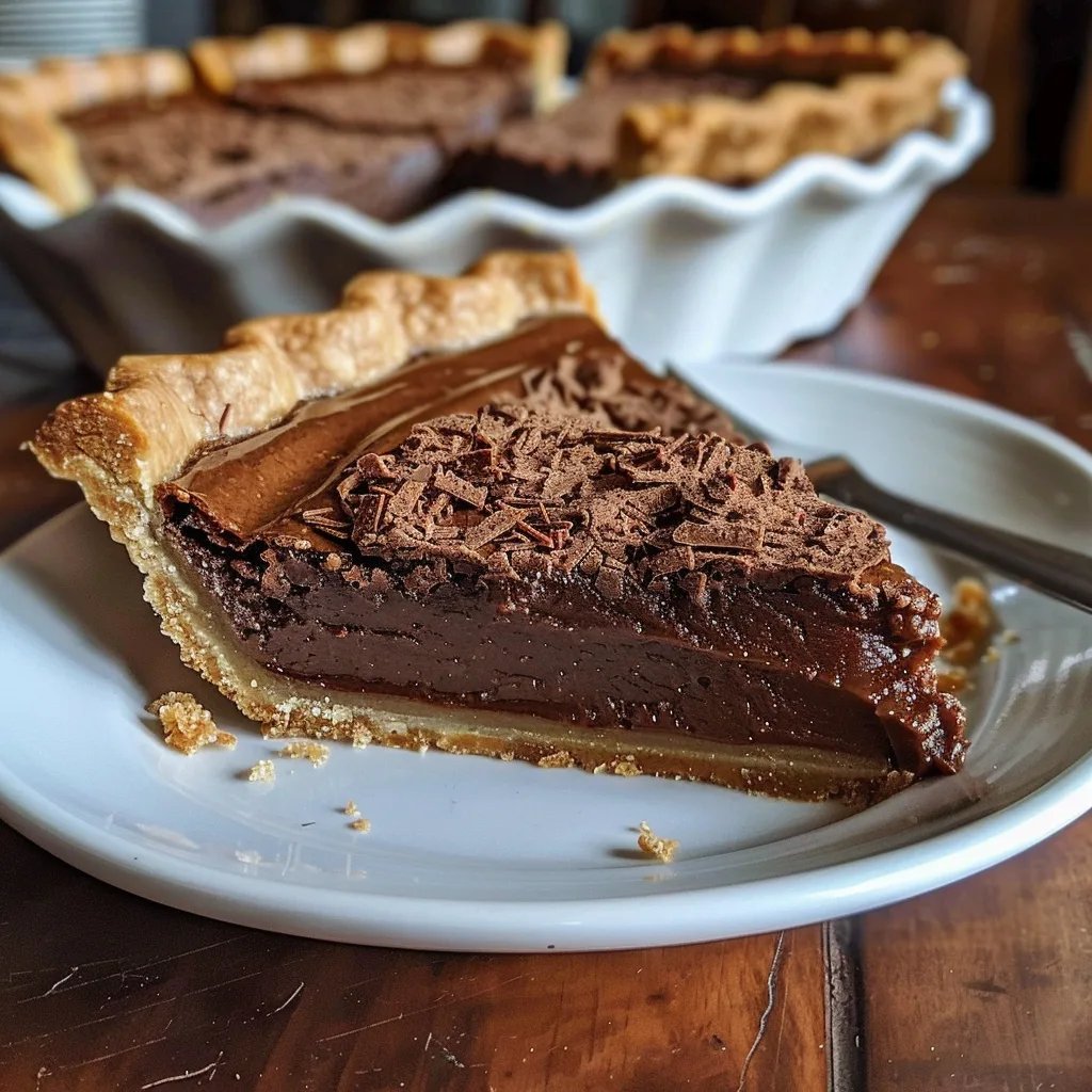 Dark Chocolate Chess Pie