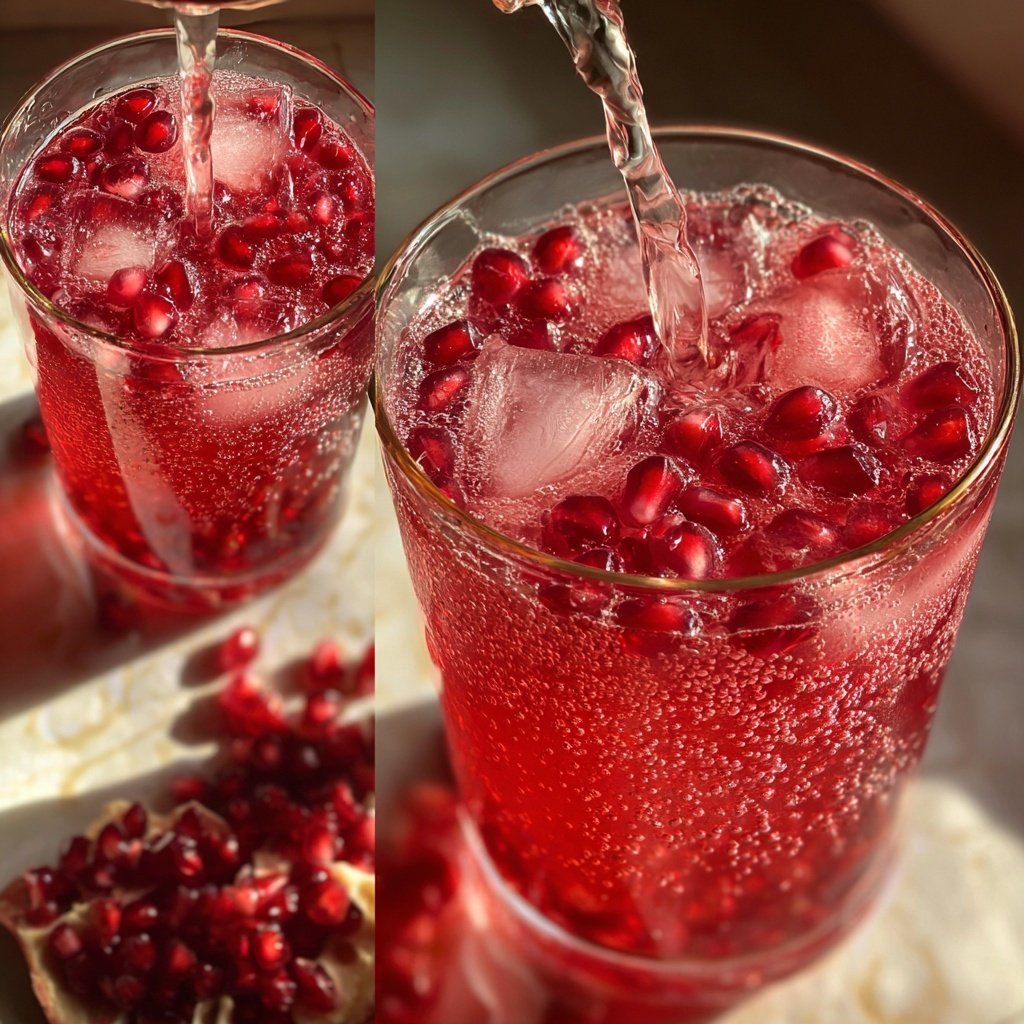 Pomegranate Ginger Snow Spritz