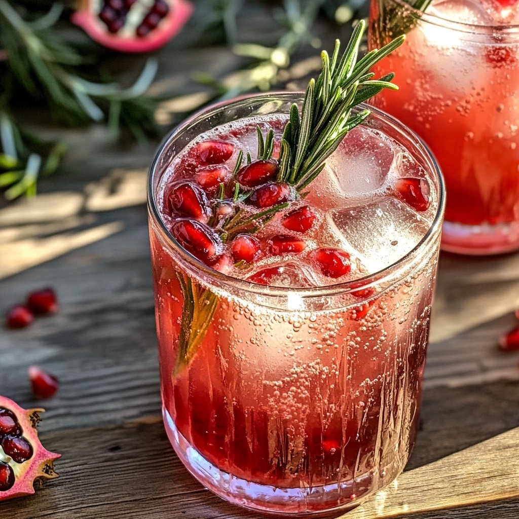 Pomegranate and Rosemary Gin Fizz Recipe