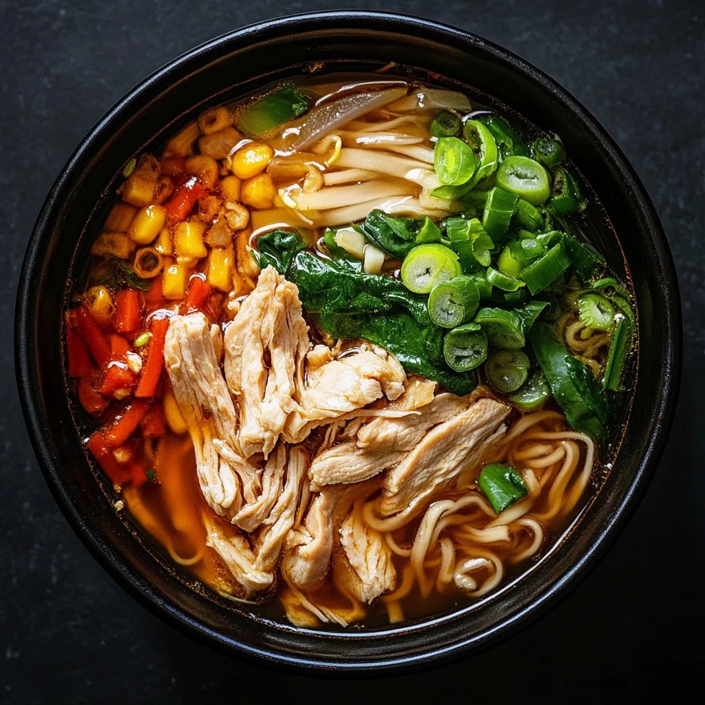 Spicy Chinese Chicken Noodle Soup with Sichuan Flavor