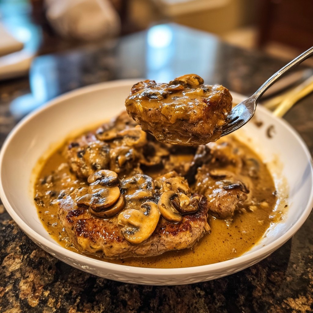 One-Pan Sirloin Steak Mushroom Gravy