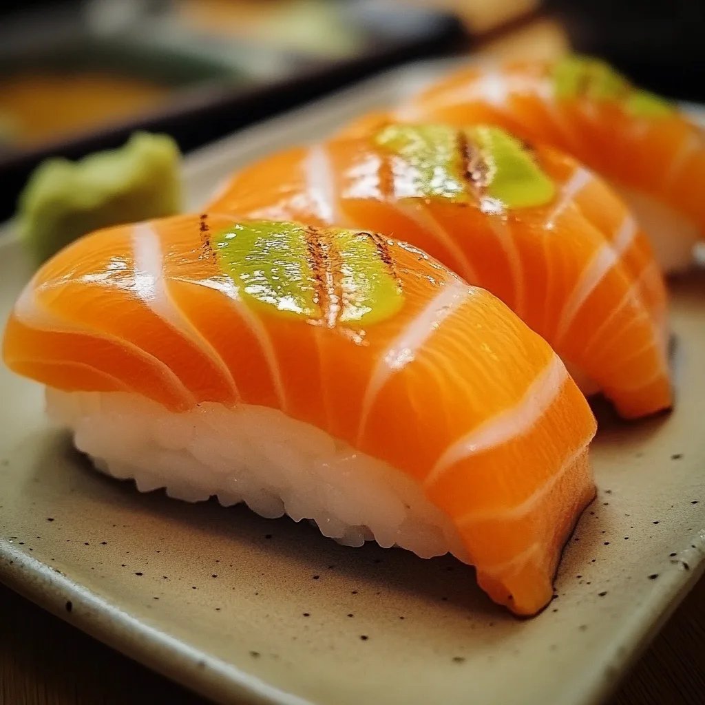 Tasty Smoked Salmon Nigiri